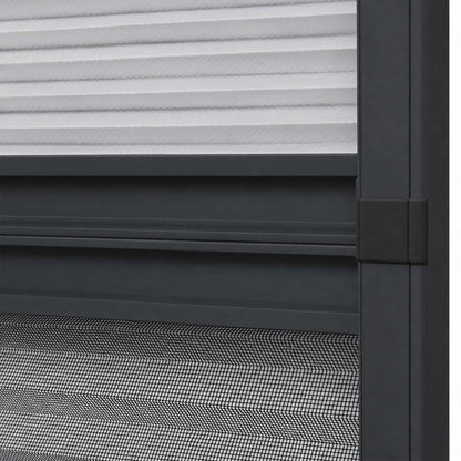 Insektenschutz-Plissee für Fenster Alu 80x120 cm mit Jalousie