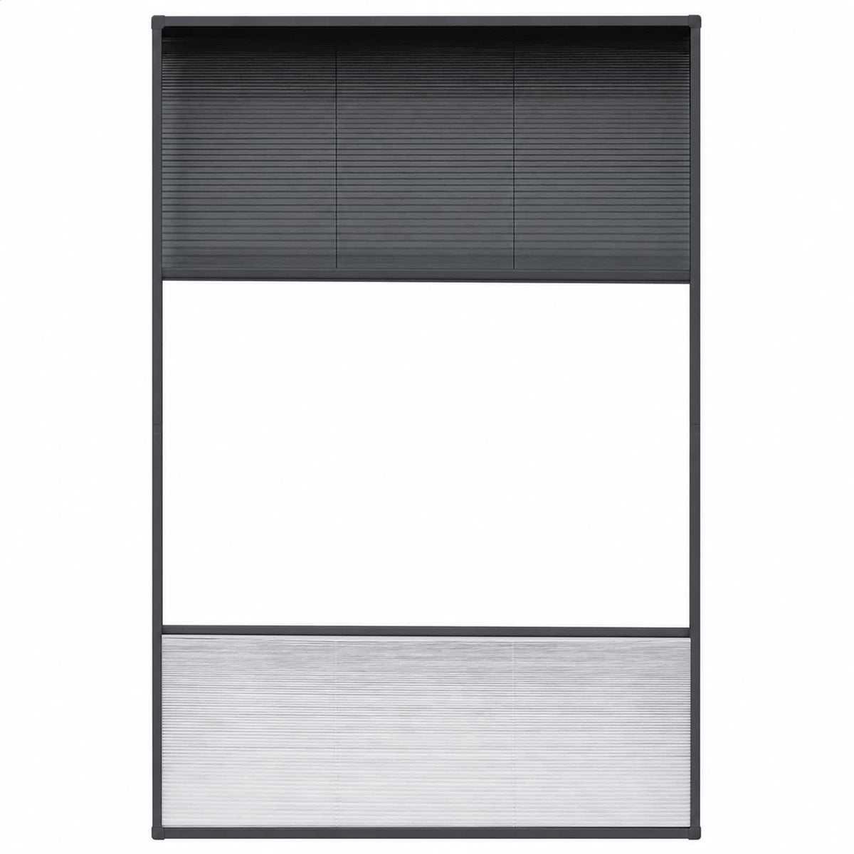 Insektenschutz-Plissee für Fenster Alu 80x120 cm mit Jalousie