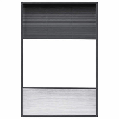 Insektenschutz-Plissee für Fenster Alu 80x120 cm mit Jalousie