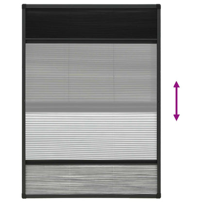 Insektenschutz-Plissee für Fenster Alu 80x120 cm mit Jalousie