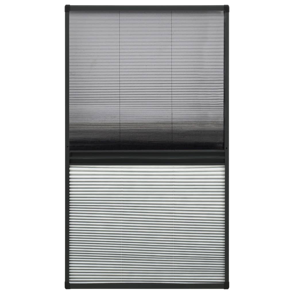 Insektenschutz-Plissee für Fenster Alu 80x160 cm mit Jalousie