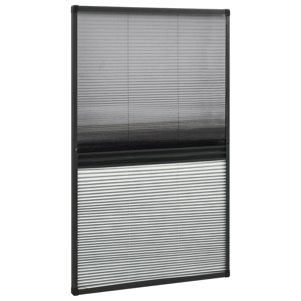 Insektenschutz-Plissee für Fenster Alu 80x160 cm mit Jalousie