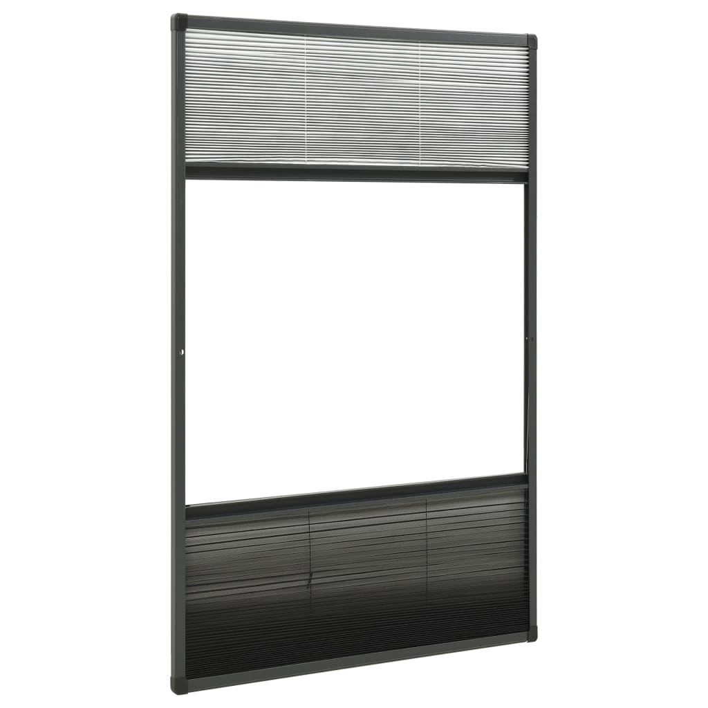 Insektenschutz-Plissee für Fenster Alu 80x160 cm mit Jalousie