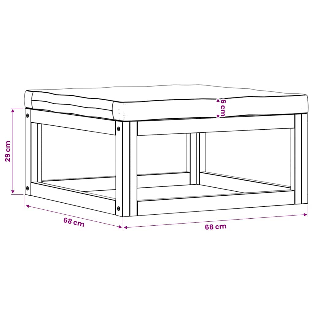 4-tlg. Garten-Lounge-Set mit Auflagen Massivholz Akazie