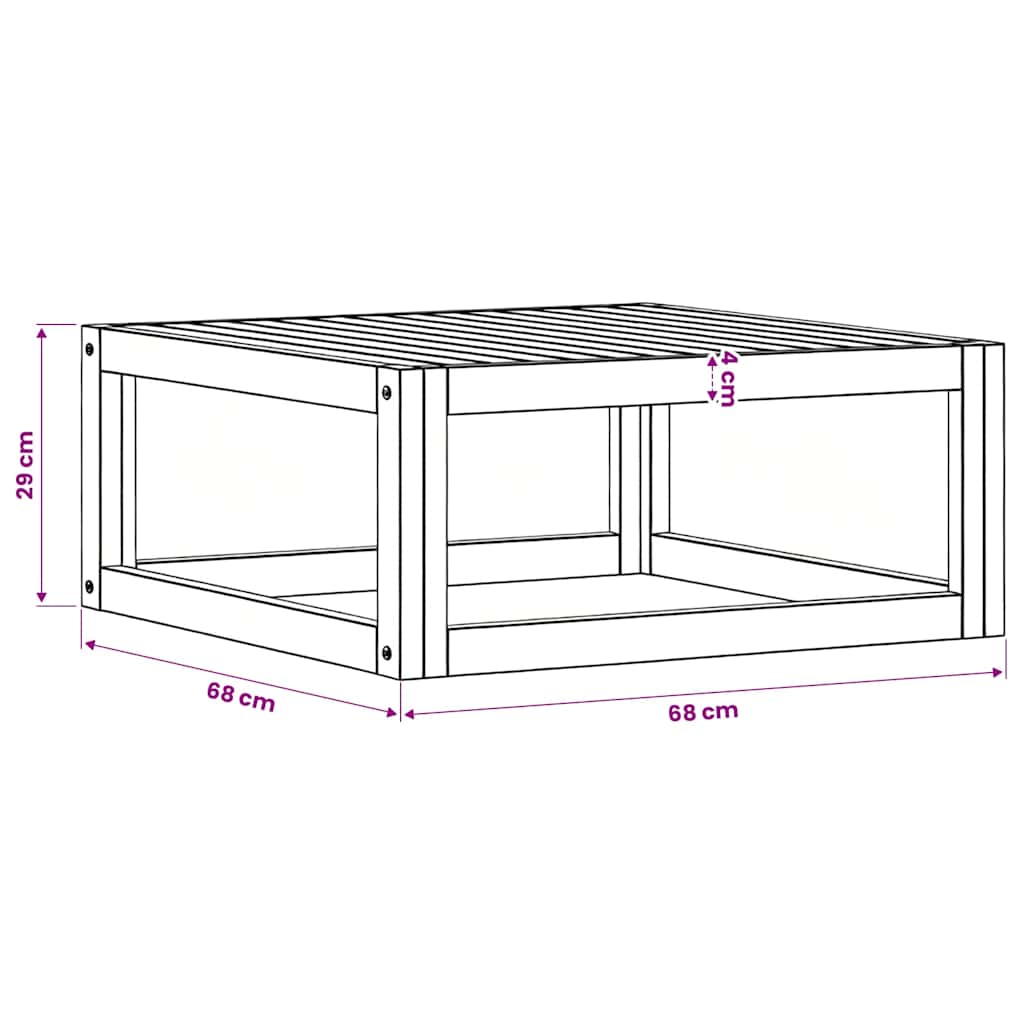 4-tlg. Garten-Lounge-Set mit Auflagen Massivholz Akazie