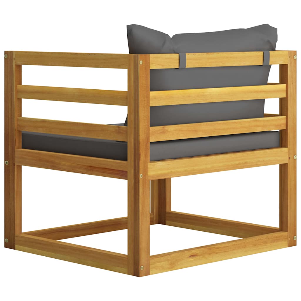 6-tlg. Garten-Lounge-Set mit Auflagen Massivholz Akazie
