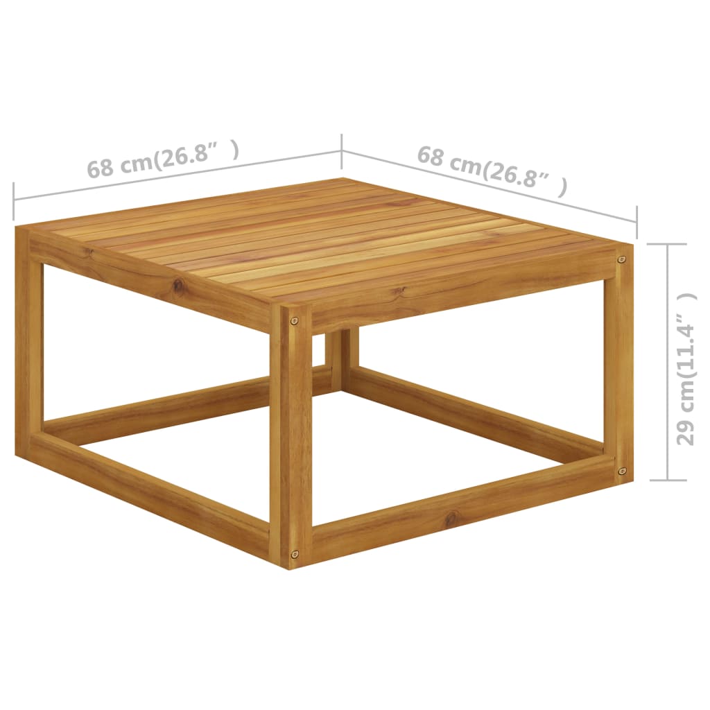 9-tlg. Garten-Lounge-Set mit Auflagen Massivholz Akazie
