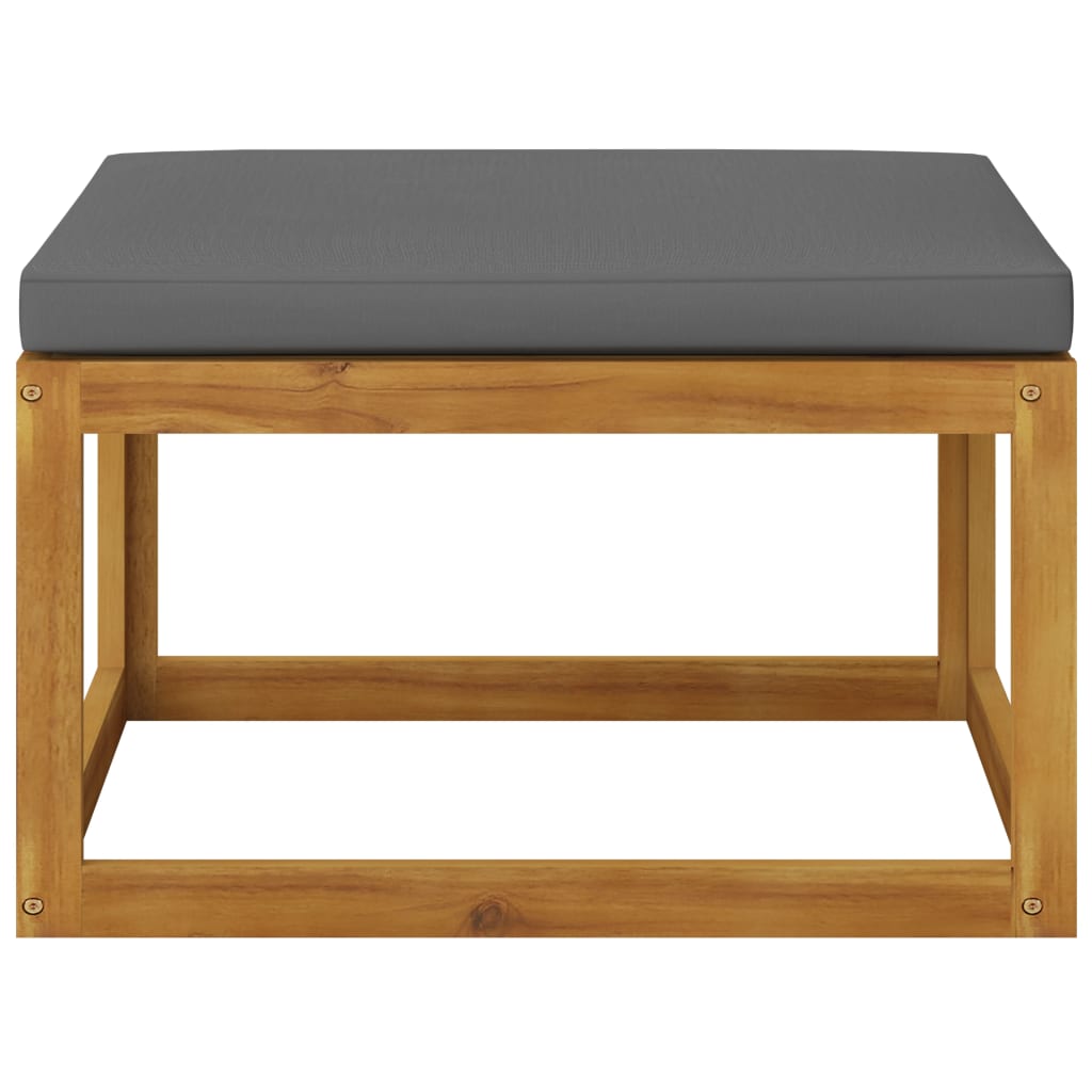 4-tlg. Garten-Lounge-Set mit Auflagen Massivholz Akazie