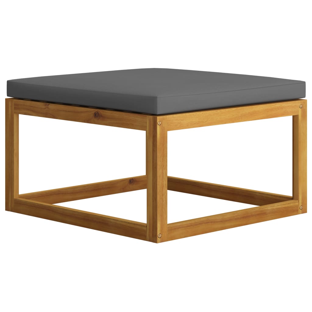 4-tlg. Garten-Lounge-Set mit Auflagen Massivholz Akazie