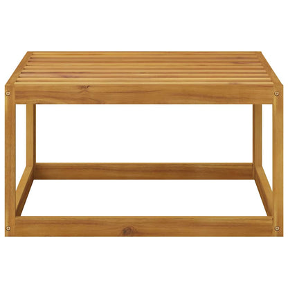6-tlg. Garten-Lounge-Set mit Auflagen Creme Massivholz Akazie