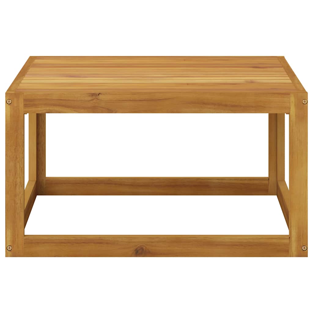 4-tlg. Garten-Lounge-Set mit Auflagen Creme Massivholz Akazie