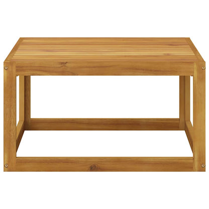 4-tlg. Garten-Lounge-Set mit Auflagen Creme Massivholz Akazie