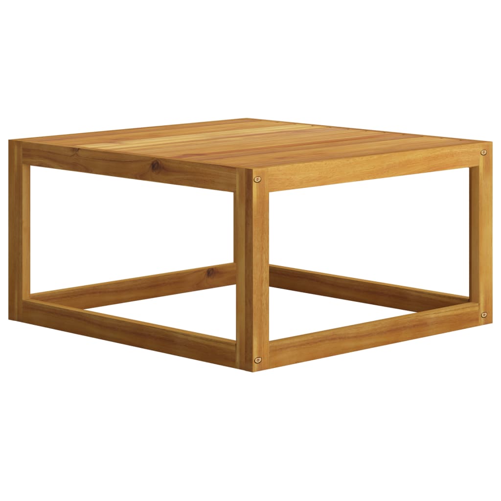 4-tlg. Garten-Lounge-Set mit Auflagen Creme Massivholz Akazie