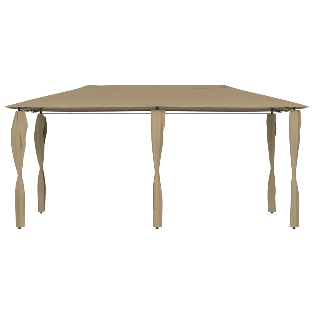 Tonnelle avec couvre-poteaux 3x6x2,6 m taupe 160 g/m²