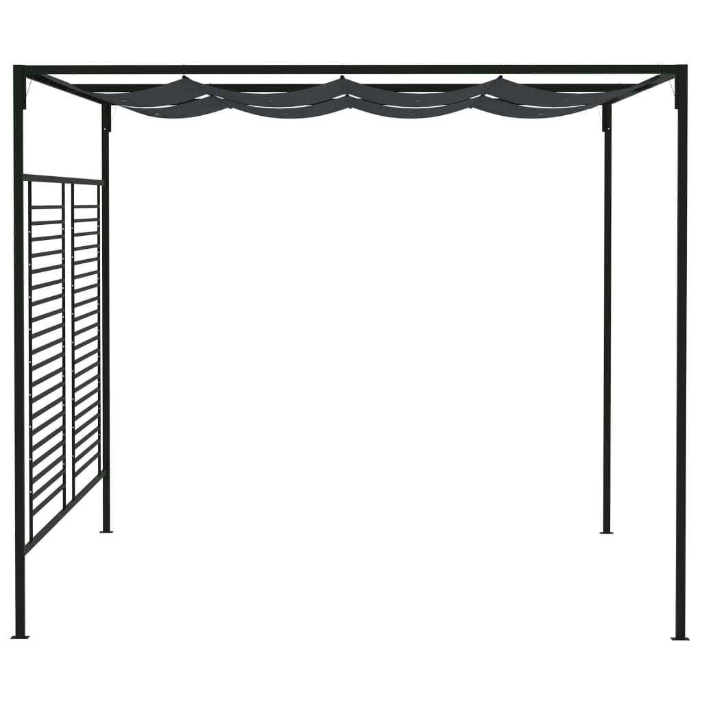 Tonnelle avec toit extensible 4x3x2,3 m anthracite 180 g/m²