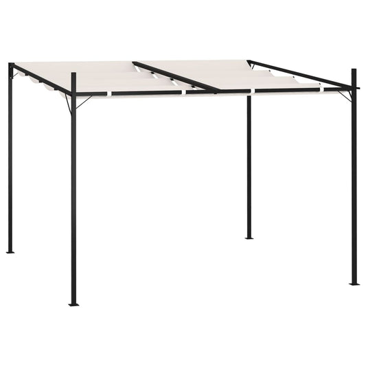 Pavillon mit Ausziehbarem Dach 300x300x233 cm Creme