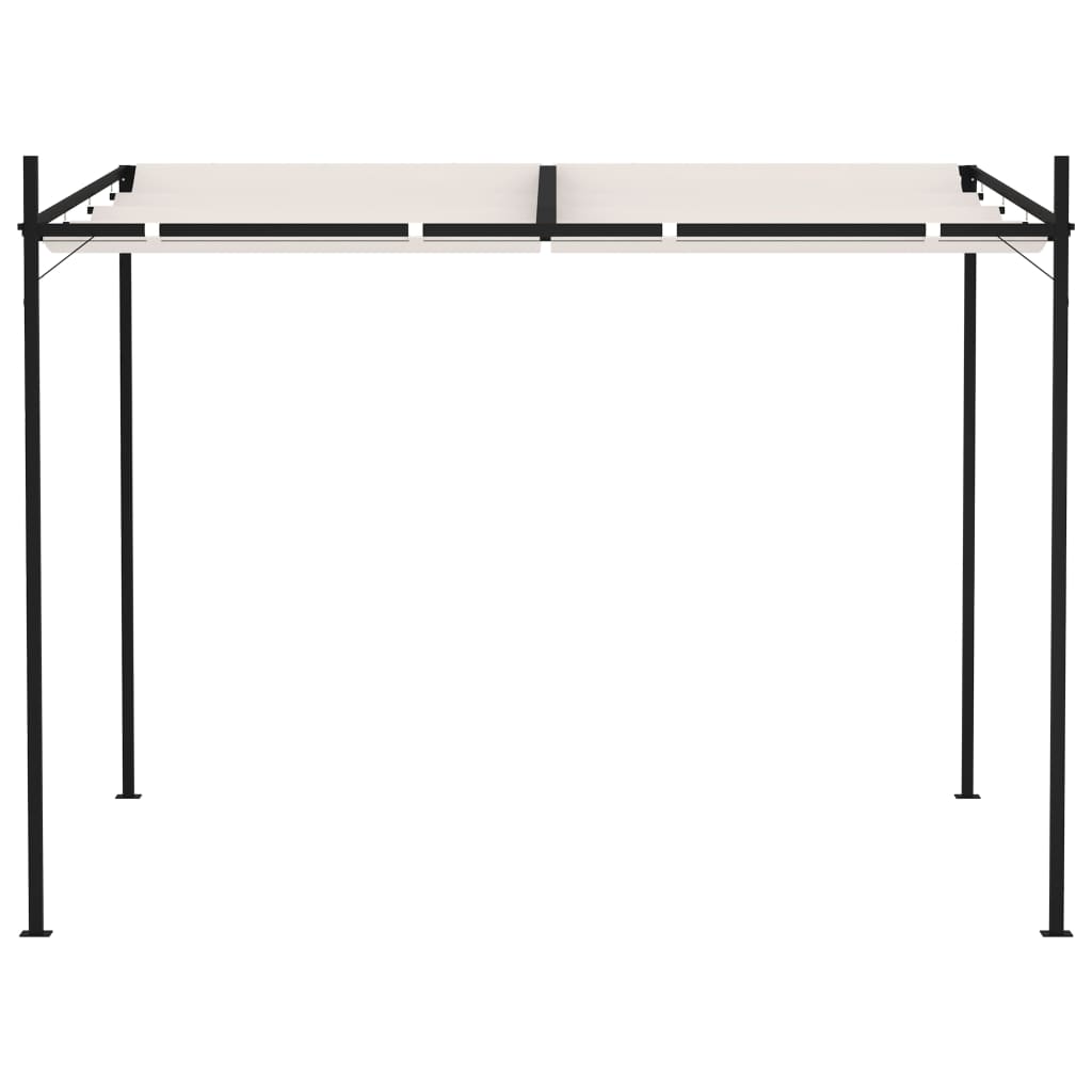 Pavillon mit Ausziehbarem Dach 300x300x233 cm Creme