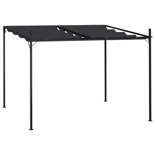 Pavillon mit Ausziehbarem Dach 300x300x233 cm Anthrazit