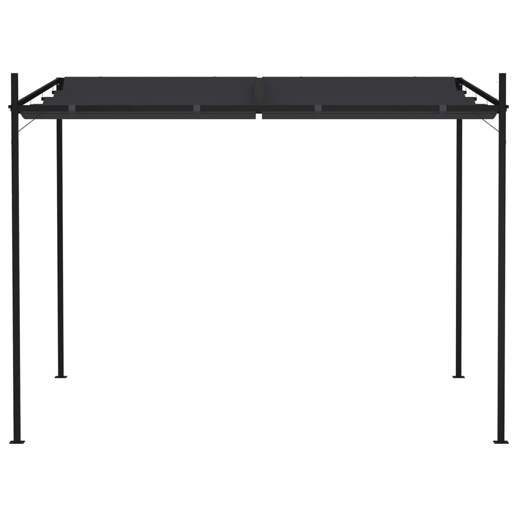 Pavillon mit Ausziehbarem Dach 300x300x233 cm Anthrazit