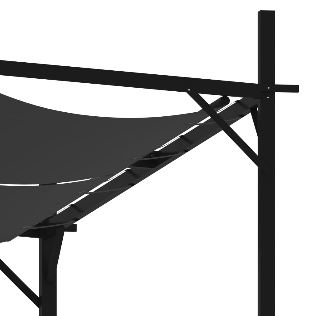 Pavillon mit Ausziehbarem Dach 300x300x233 cm Anthrazit