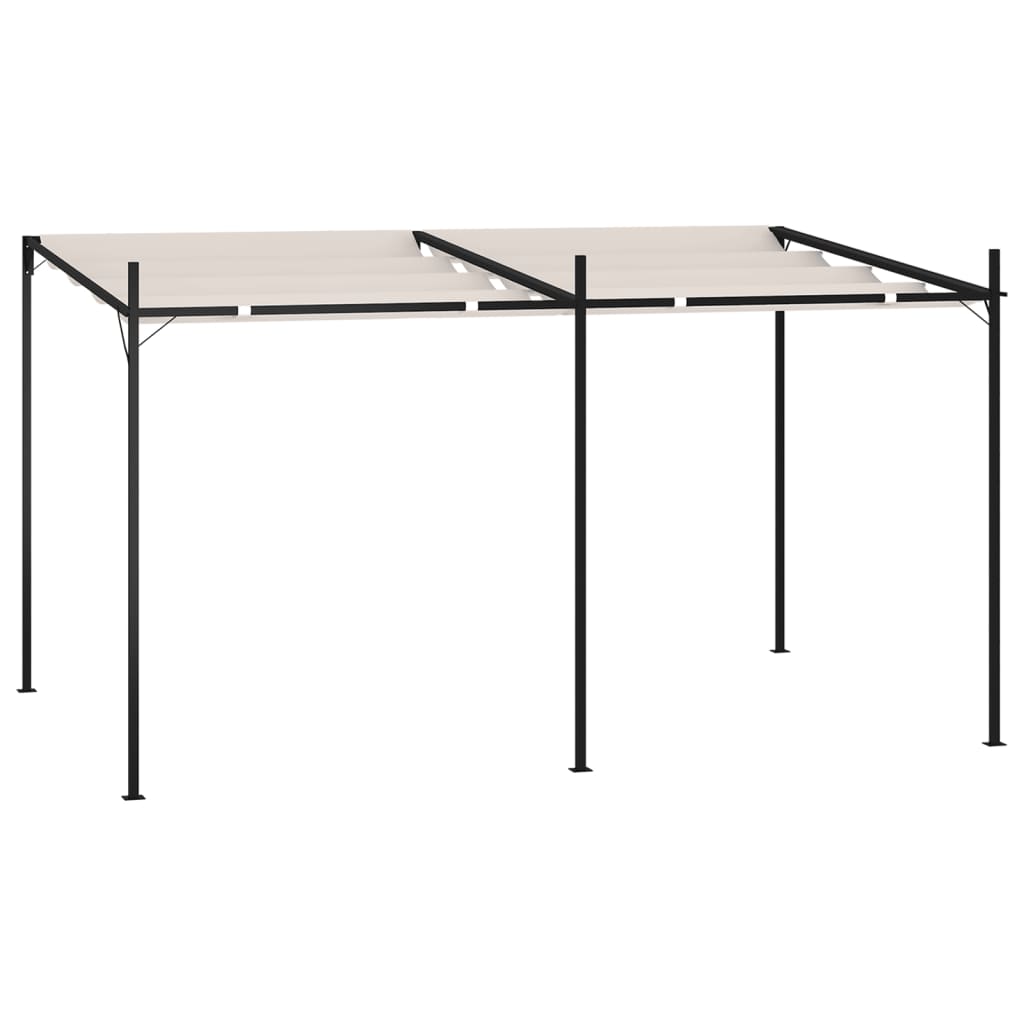 Pavillon mit Ausziehbarem Dach 400x300x233 cm Creme