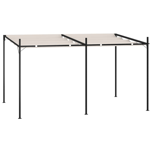 Pavillon mit Ausziehbarem Dach 400x300x233 cm Creme