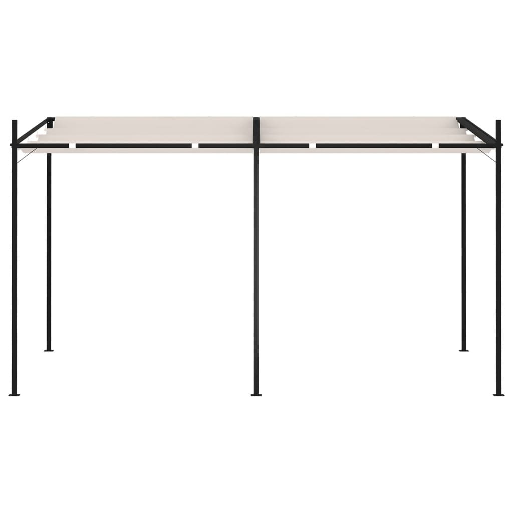 Pavillon mit Ausziehbarem Dach 400x300x233 cm Creme