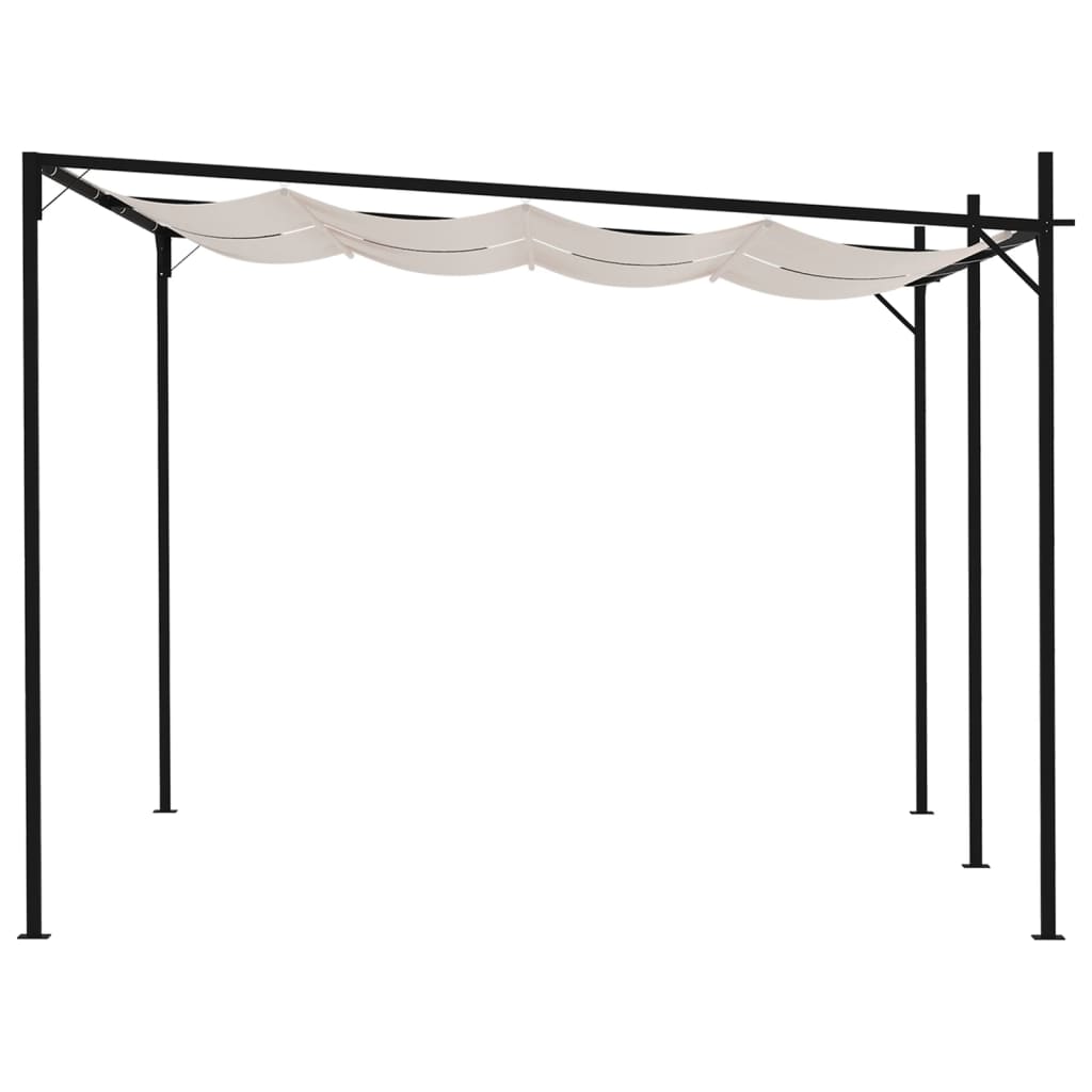Pavillon mit Ausziehbarem Dach 400x300x233 cm Creme