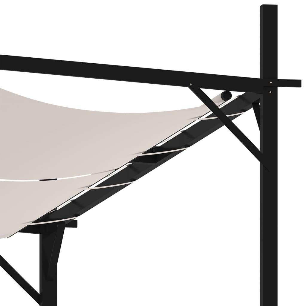 Pavillon mit Ausziehbarem Dach 400x300x233 cm Creme