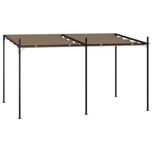 Pavillon mit Ausziehbarem Dach 400x300x233 cm Taupe