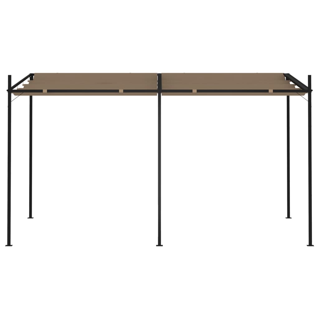 Pavillon mit Ausziehbarem Dach 400x300x233 cm Taupe