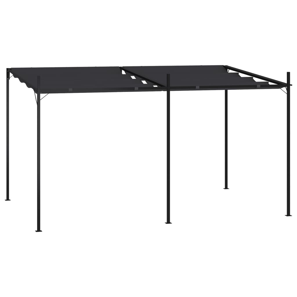 Pavillon mit Ausziehbarem Dach 400x300x233 cm Anthrazit