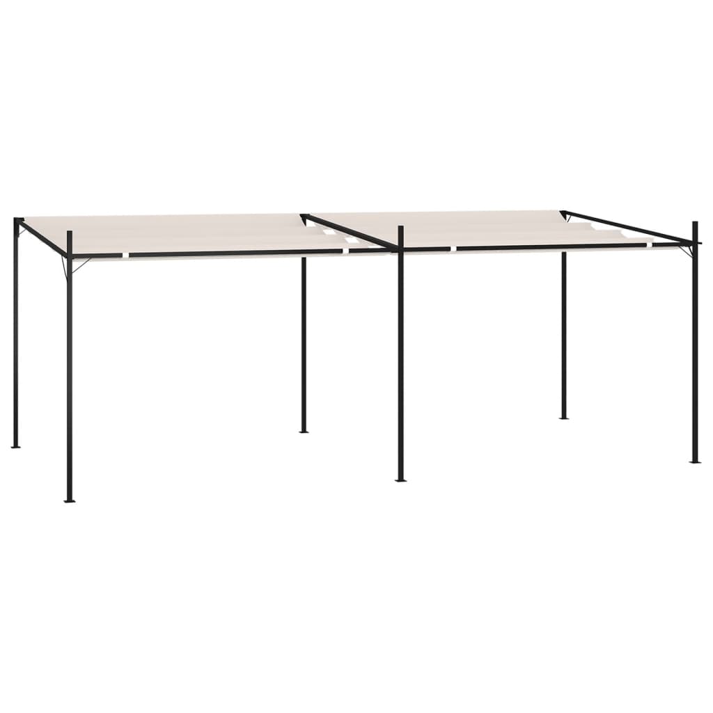Pavillon mit Ausziehbarem Dach 600x300x233 cm Creme