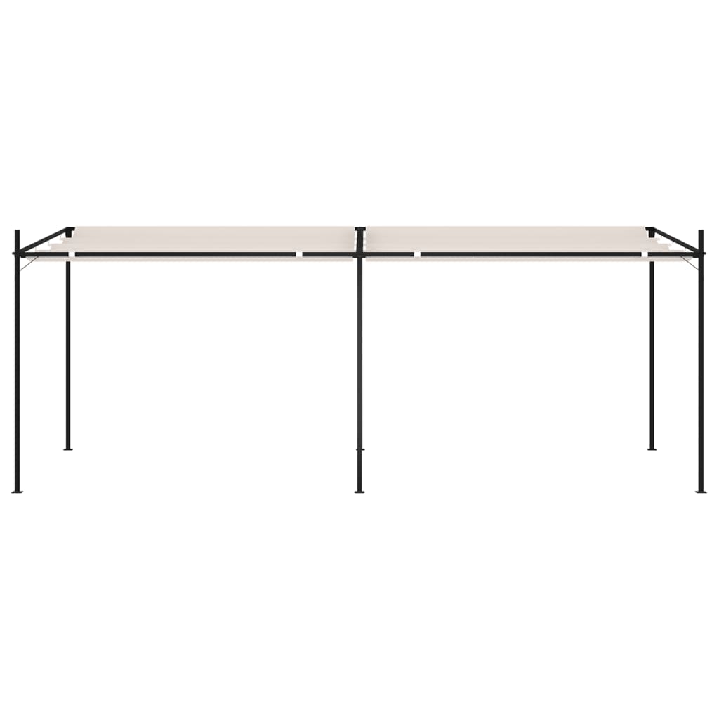 Pavillon mit Ausziehbarem Dach 600x300x233 cm Creme
