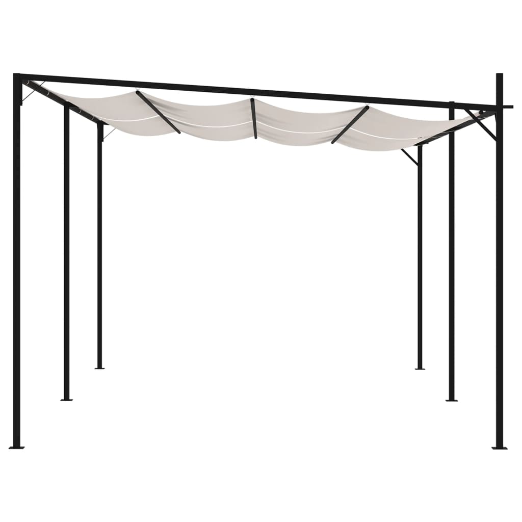 Pavillon mit Ausziehbarem Dach 600x300x233 cm Creme