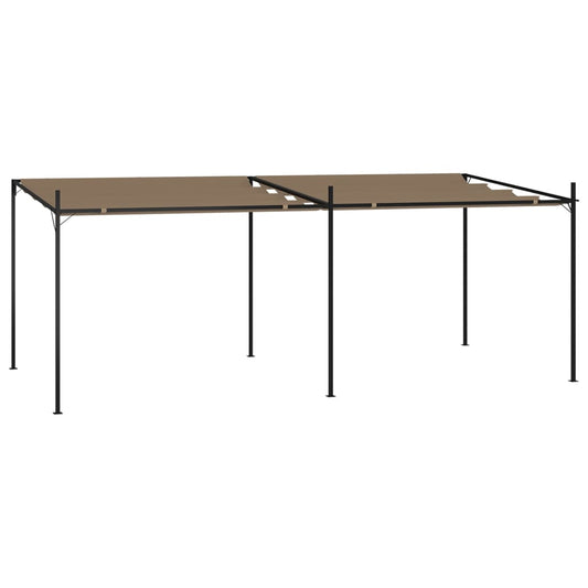 Pavillon mit Ausziehbarem Dach 600x300x233 cm Taupe