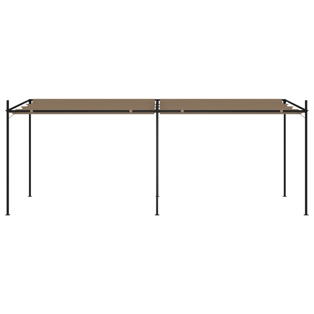 Pavillon mit Ausziehbarem Dach 600x300x233 cm Taupe
