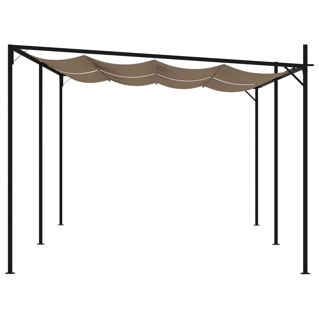 Pavillon mit Ausziehbarem Dach 600x300x233 cm Taupe