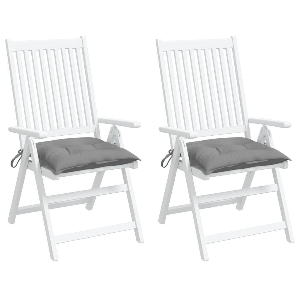 Stuhlkissen 2 Stk. Grau 50x50x7 cm Oxford-Gewebe