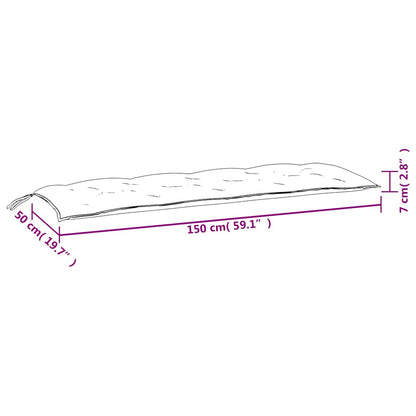 Gartenbank-Auflage Anthrazit 150x50x7 cm Oxford-Gewebe