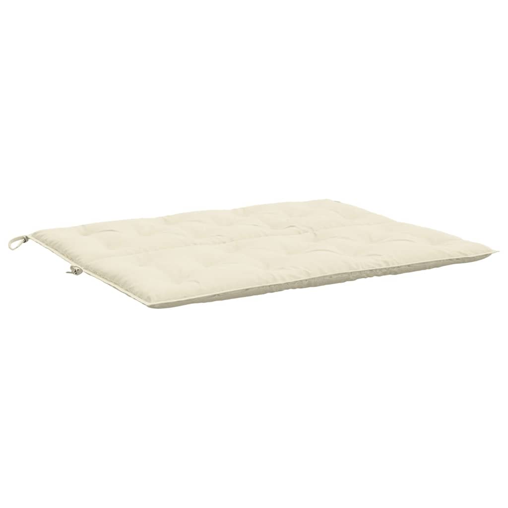 Gartenbank-Auflage Cremeweiß 120x(50+50)x7 cm Oxford-Gewebe
