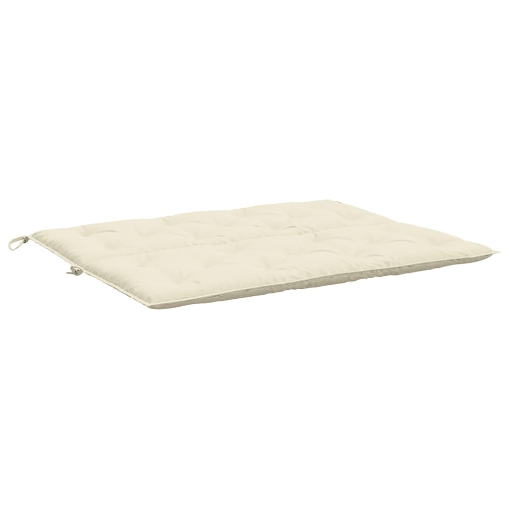 Gartenbank-Auflage Cremeweiß 120x(50+50)x7 cm Oxford-Gewebe