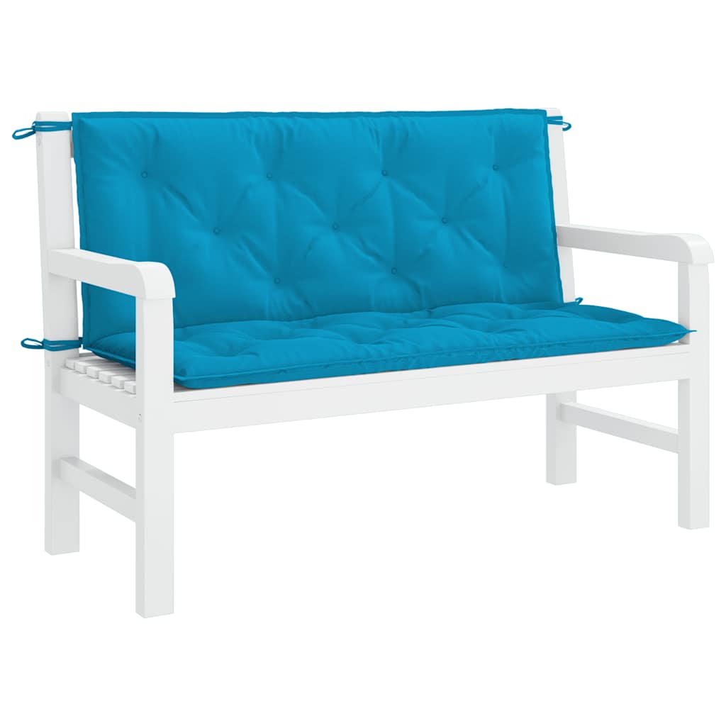 Gartenbank-Auflage Hellblau 120x(50+50)x7 cm Oxford-Gewebe