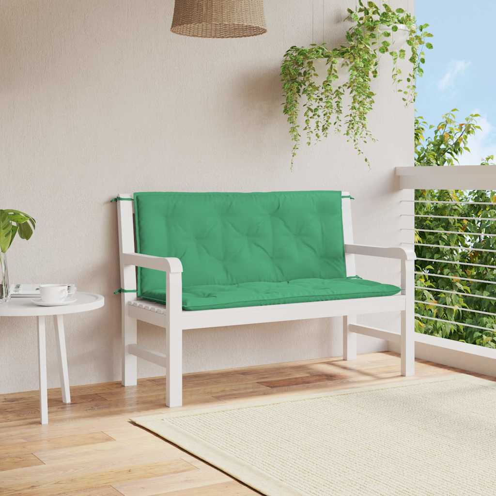 Gartenbank-Auflage Grün 120x(50+50)x7 cm Oxford-Gewebe