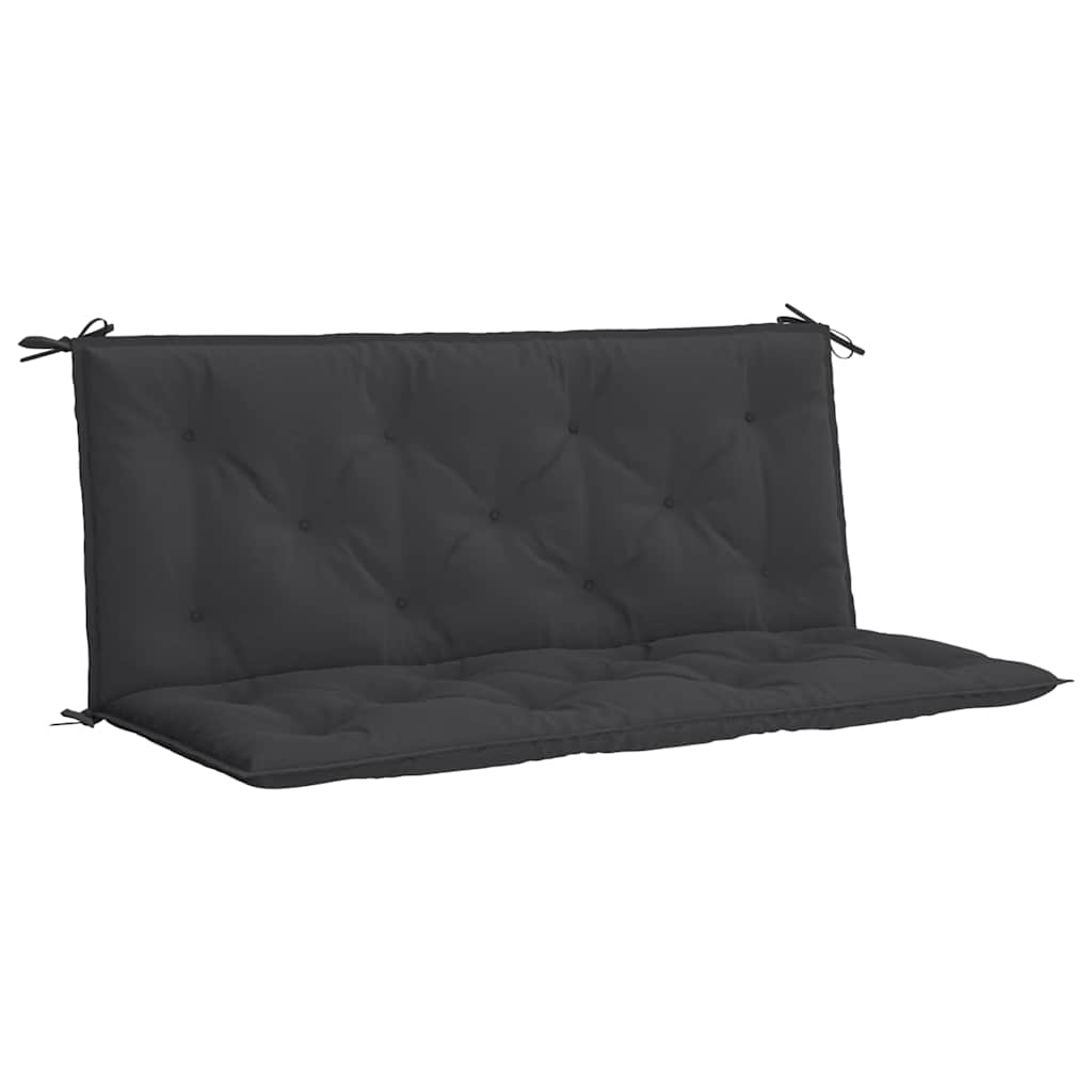 Gartenbank-Auflage Schwarz 120x(50+50)x7 cm Oxford-Gewebe