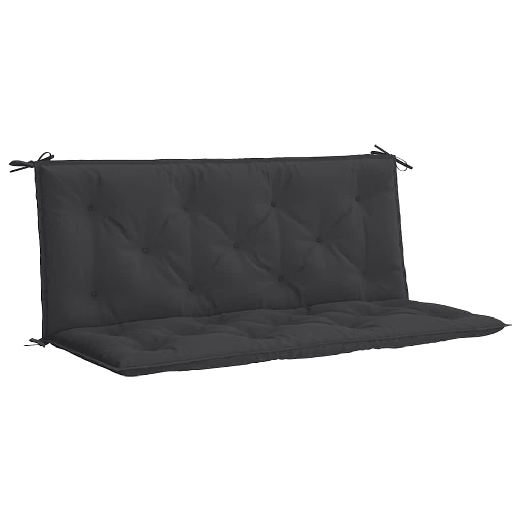 Gartenbank-Auflage Schwarz 120x(50+50)x7 cm Oxford-Gewebe