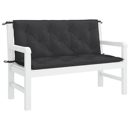Gartenbank-Auflage Schwarz 120x(50+50)x7 cm Oxford-Gewebe