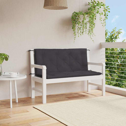 Gartenbank-Auflage Schwarz 120x(50+50)x7 cm Oxford-Gewebe