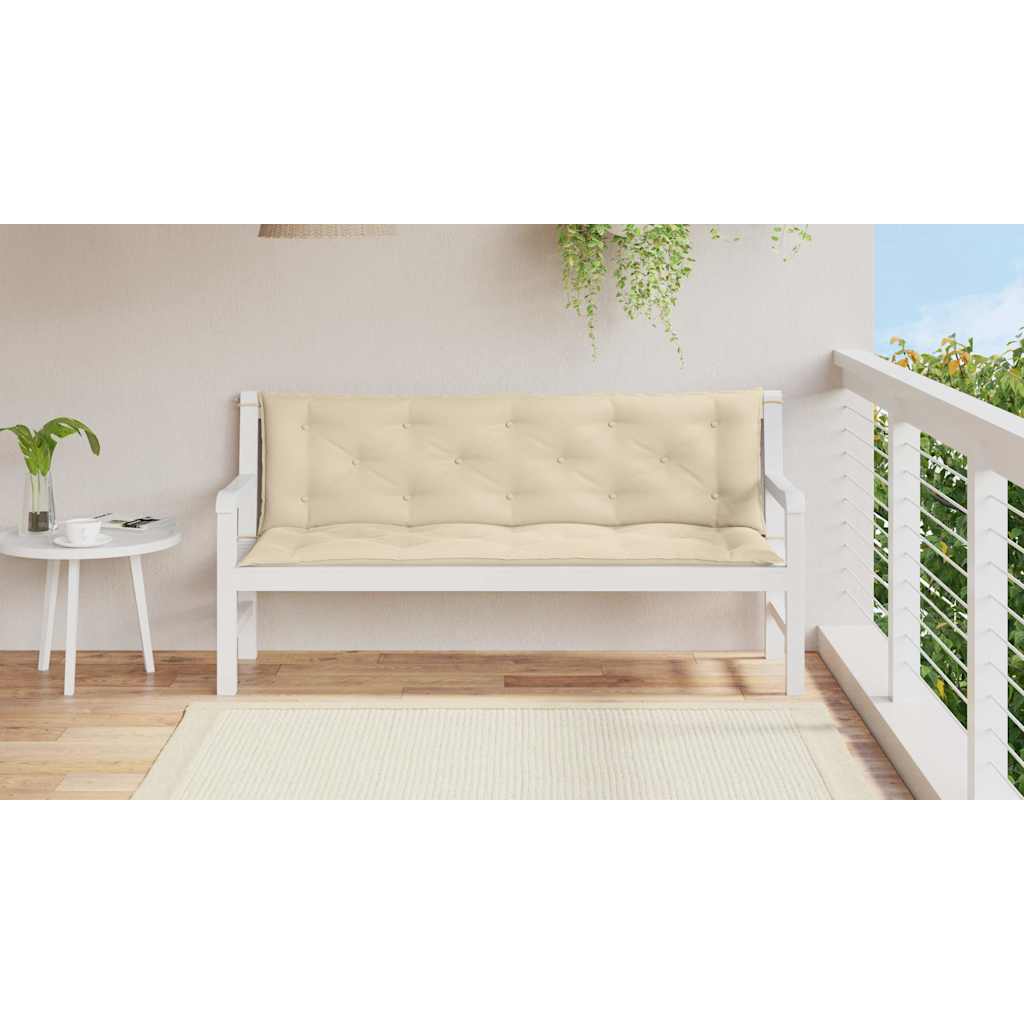 Gartenbank-Auflage Beige 150x(50+50)x7 cm Oxford-Gewebe