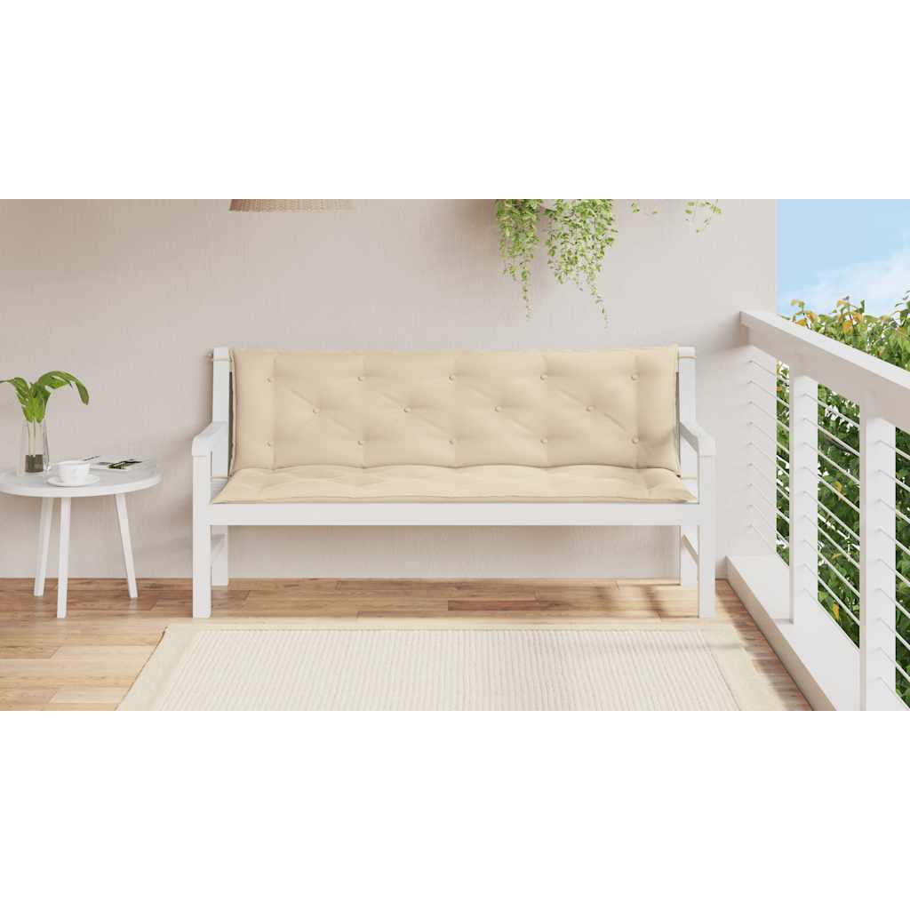 Gartenbank-Auflage Beige 150x(50+50)x7 cm Oxford-Gewebe
